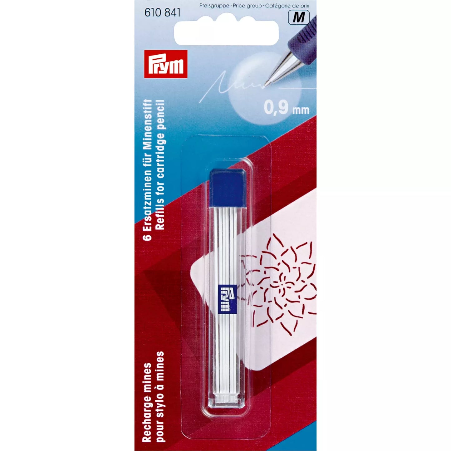 Recharges pour stylo à mines Ø 0 assorties par couleurs - blanc