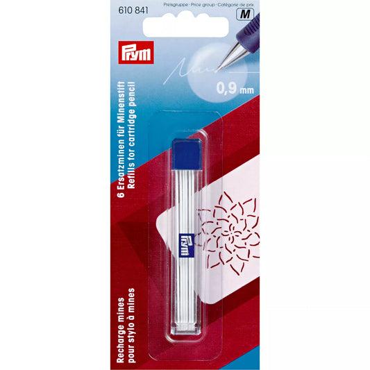 Recharges pour stylo à mines Ø 0 assorties par couleurs - blanc