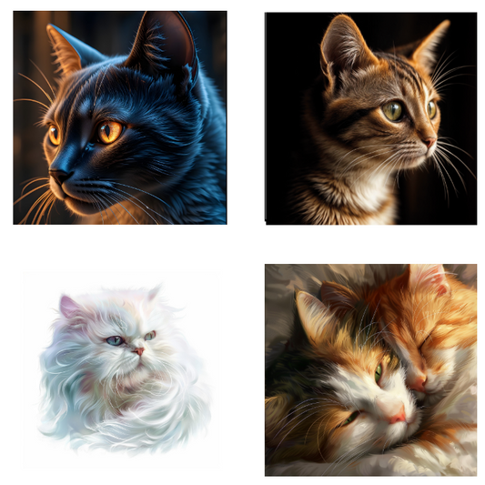 Panneaux carrés Chats