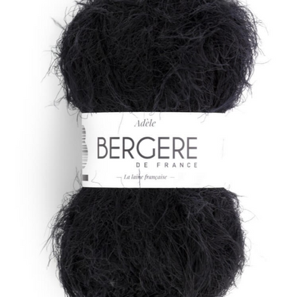 Adèle Bergère de France, fil fantaisie poilu doux en polyamide et laine, certifié OEKO-TEX, aiguilles n°4.5
