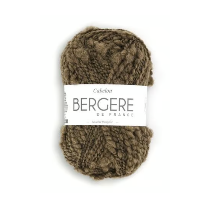 Pelote de laine Cabelou Bergère de France, fil bouclé à boucles irrégulières effet mouton