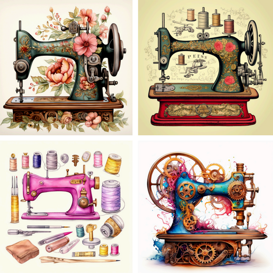 Panneaux grands carrés Machines à coudre