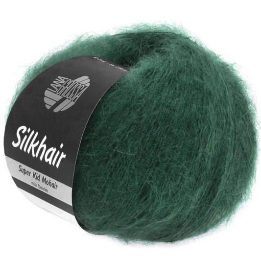 Pelote de fil Lana Grossa Silkhair coloris 110 mohair soie pour tricot dentelle