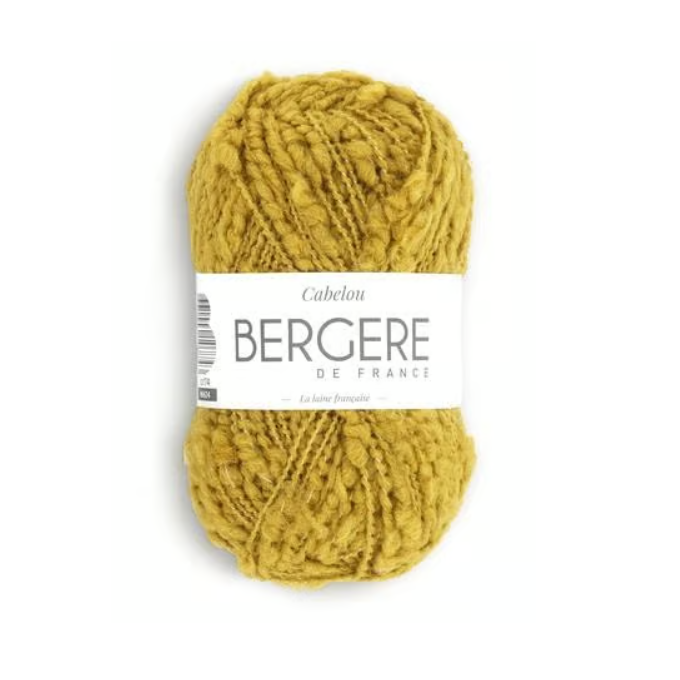 Pelote de laine Cabelou Bergère de France, fil bouclé à boucles irrégulières effet mouton