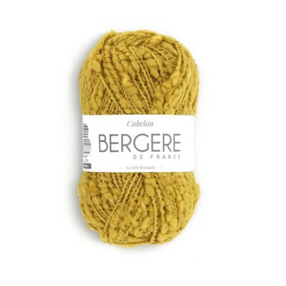 Pelote de laine Cabelou Bergère de France, fil bouclé à boucles irrégulières effet mouton