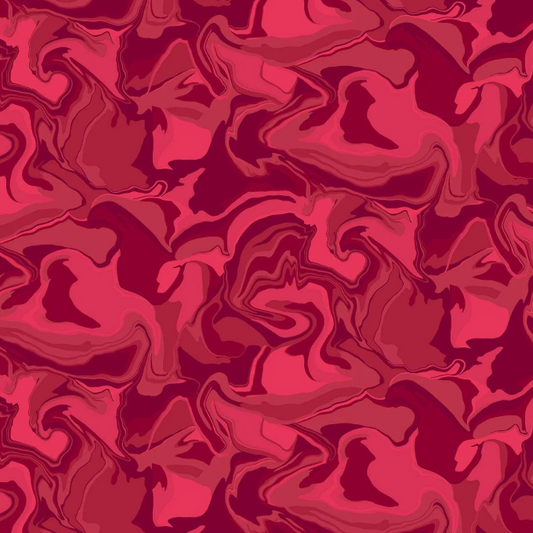 Tissu Coton Patchwork Marbré Cherry soda
