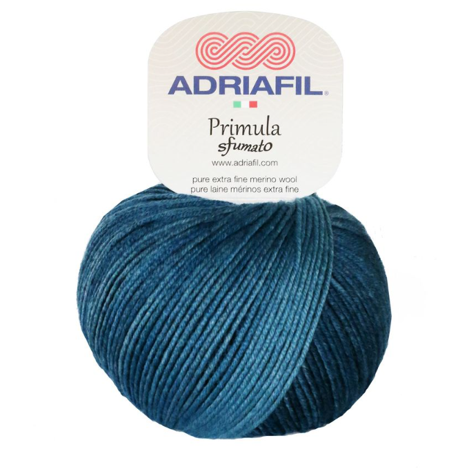 Pelote de laine Primula Sfumato Adriafil en mérinos extra-fine avec effet dégradé unique