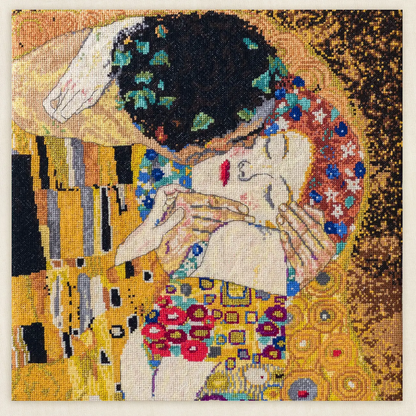 Kit Point de Croix Le Baiser de Klimt DMC