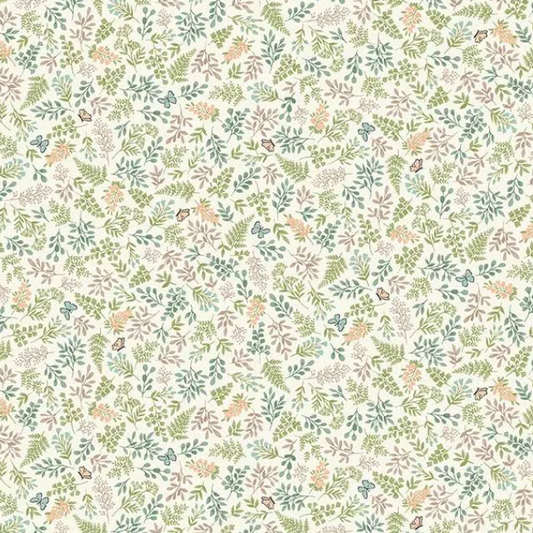 Tissu Makower Little Ones Foliage Cream