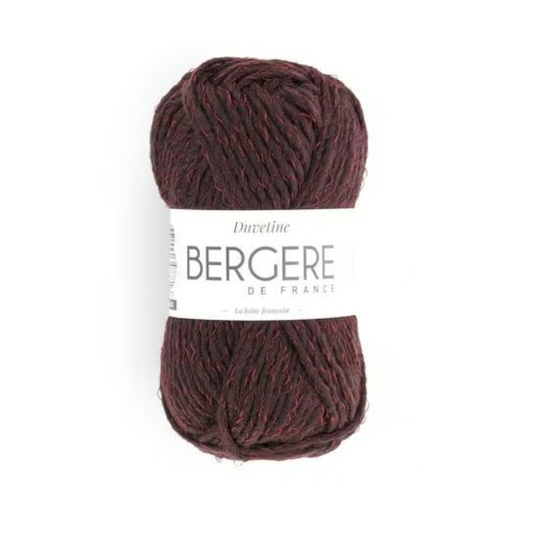 Pelote de laine Duvetine Bergère de France 50g, fil mèche acrylique pour tricot aux aiguilles 6,5mm