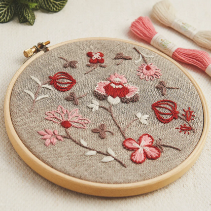Kit Broderie Indiennes Fleurs DMC Eco Vita