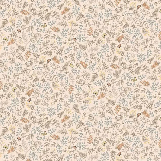 Tissu Makower Little Ones Foliage Coral