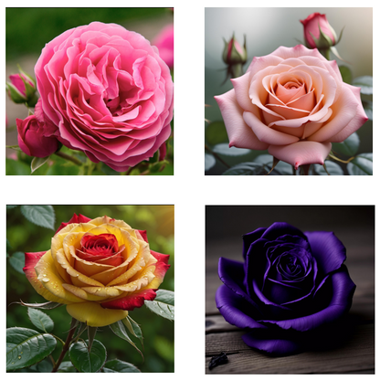Panneaux carrés Fleurs