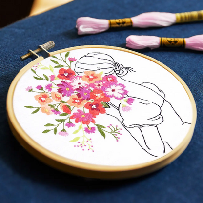 Kit Broderie Brassée de Fleurs DMC