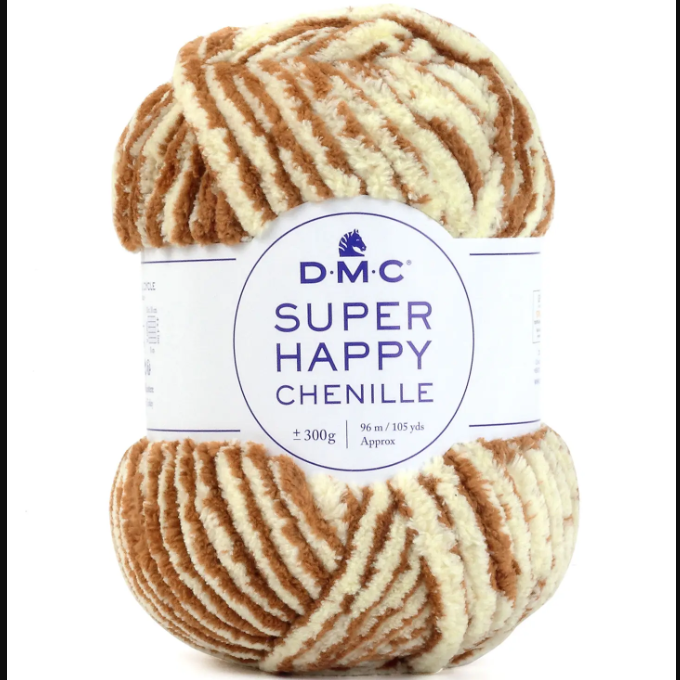 Pelote fil Super Happy Chenille Rico Design 300g coloris Safari pour crochet amigurumi