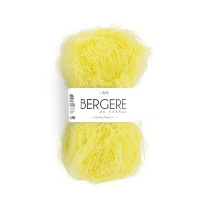 Adèle Bergère de France, fil fantaisie poilu doux en polyamide et laine, certifié OEKO-TEX, aiguilles n°4.5