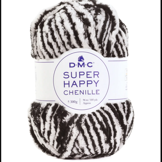 Pelote fil Super Happy Chenille Rico Design 300g coloris Safari pour crochet amigurumi