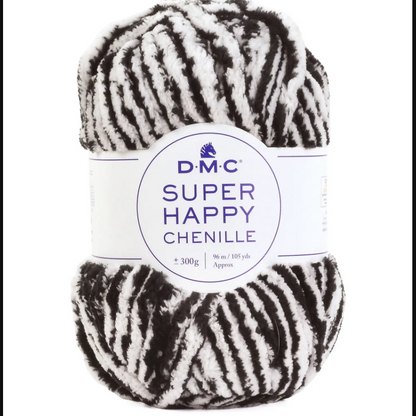 Pelote de fil Super Happy Chenille Rico Design par Bergère de France, texture velours 100% polyester pour amigurumis et doudous