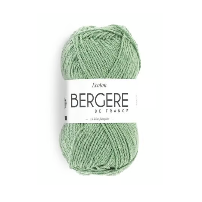 Pelote de fil ECOTON Bergère de France 50g aspect tweedé coton acrylique recyclé pour tricot crochet