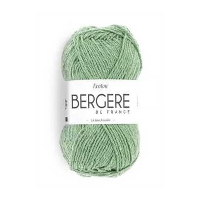 Pelote de fil ECOTON Bergère de France 50g aspect tweedé coton acrylique recyclé pour tricot crochet