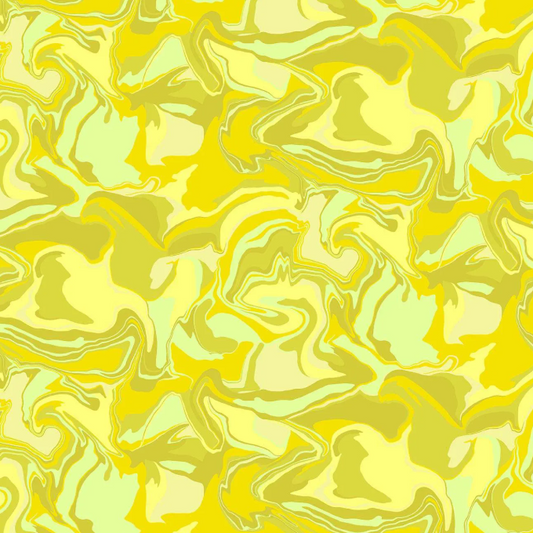 Tissu Coton Patchwork Marbré Citron