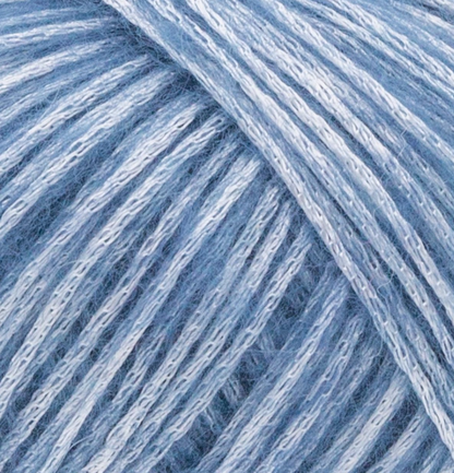 Pelote de fil Phil Irisé coloris Jeans Phildar avec brillance métallisée bleue