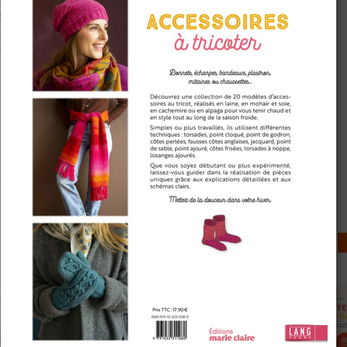 Accessoires à tricoter. Bonnets, chauffe - épaules