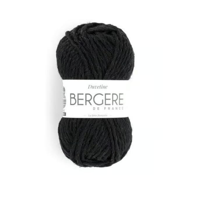 Pelote de laine Duvetine Bergère de France 50g, fil mèche acrylique pour tricot aux aiguilles 6,5mm