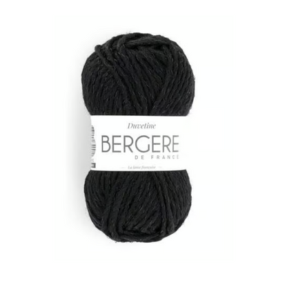 Pelote de laine Duvetine Bergère de France 50g, fil mèche acrylique pour tricot aux aiguilles 6,5mm