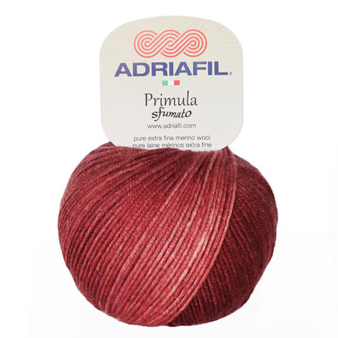Pelote de laine Primula Sfumato Adriafil en mérinos extra-fine avec effet dégradé unique