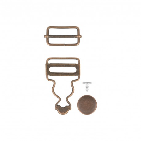 Boucles pour salopettes 25mm - cuivre