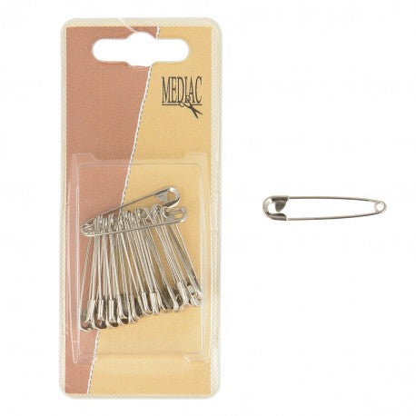 épingles de sûreté 30mm : boîte de 24 pièces argentées