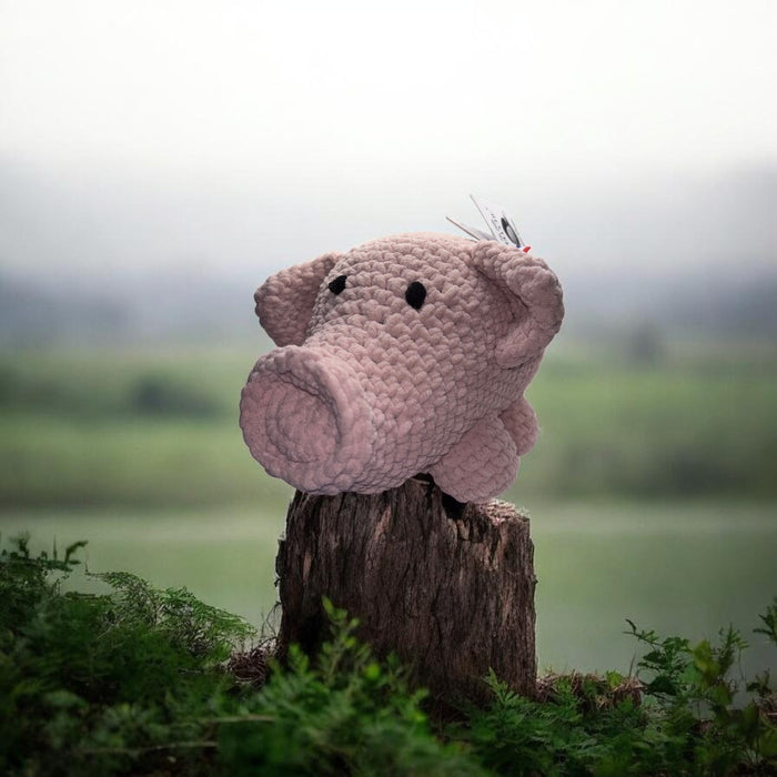 Peluche Cochon Crochet Fait Main