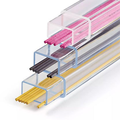 Recharges pour stylo à mines Ø 0 assorties par couleurs - jaune/fuchsia/noir