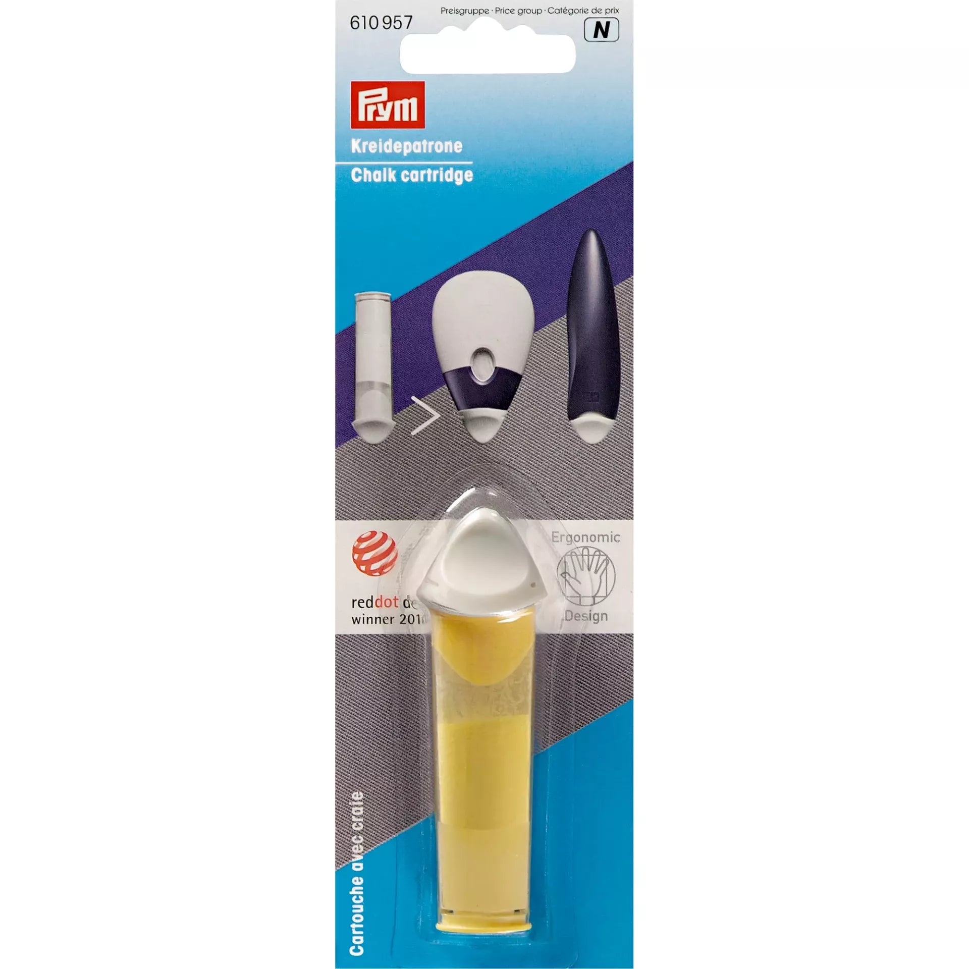 Cartouche de craie Prym Ergonomics - jaune