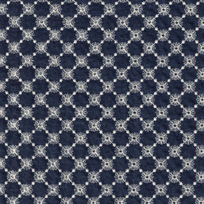 Tissu Chambray bleu marine