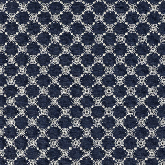 Tissu Chambray bleu marine