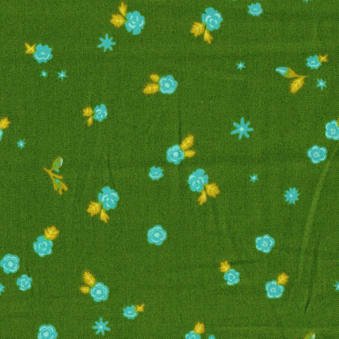 tissu makower uk 8903vert fleuri