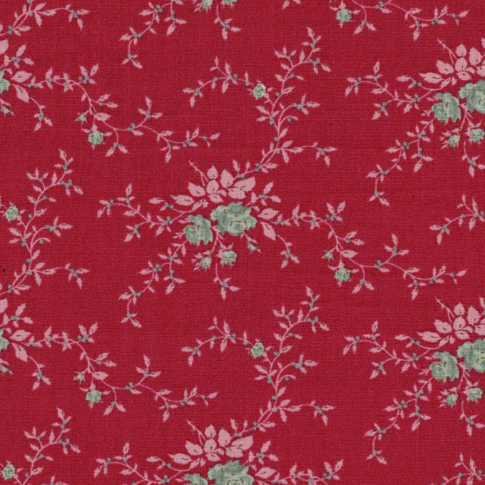 Tissu Tilda Fleuri Rouge