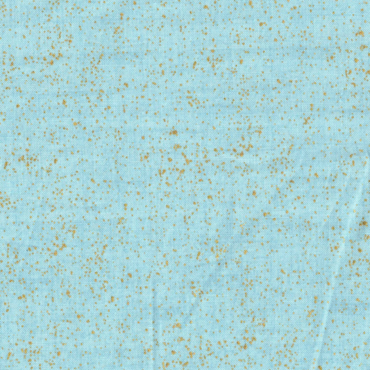 Tissu Makower Metallic Linen Bleu Clair