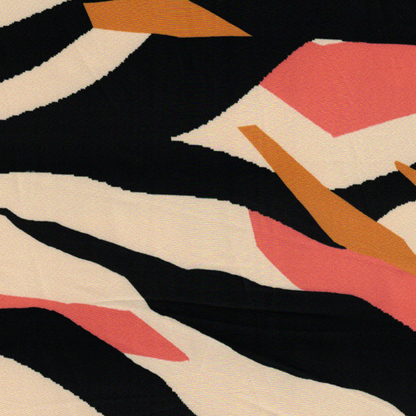 tissu 100% polyester formes abstraites