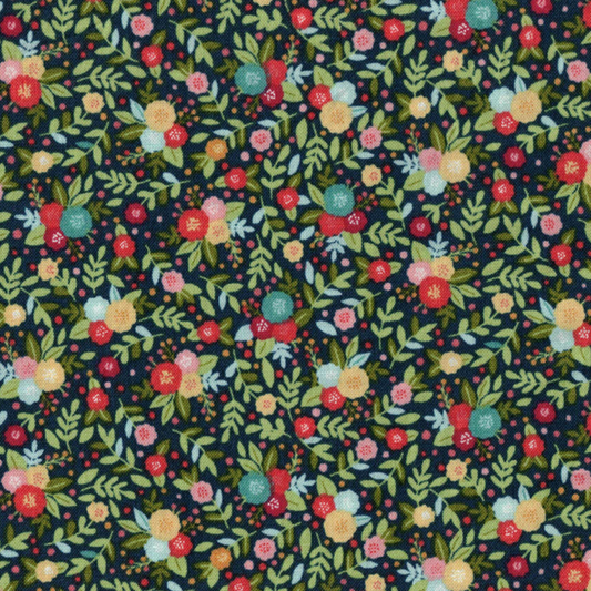 Michael Miller Flowery Scroll Bleu