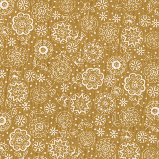 Tissu Zweigart Baumwolle 2136 Moutarde