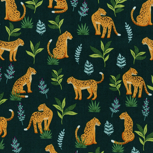 Tissu patchwork motifs léopards