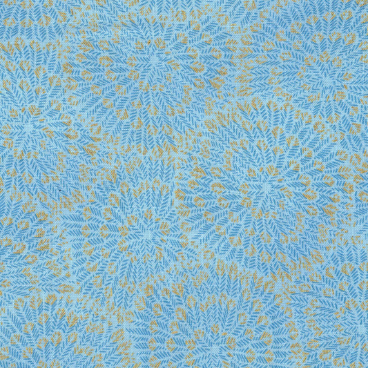 Tissu patchwork Mandala bleu