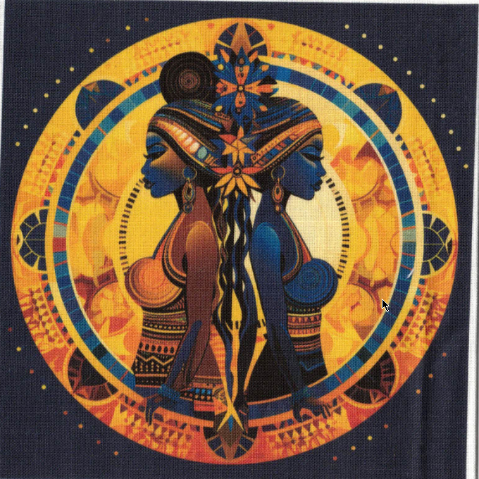 Panneaux carrés Inspiration Africaine 4