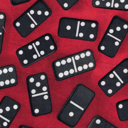 Tissu Patchwork Coton Motif Dominos - 100% Coton 110cm