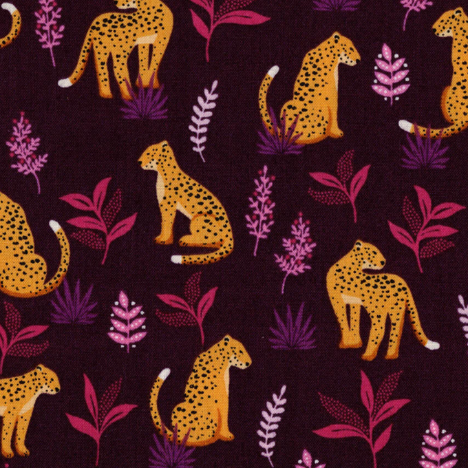 Tissu Patchwork Guépards Jungle