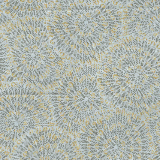 Tissu patchwork Mandala gris doré