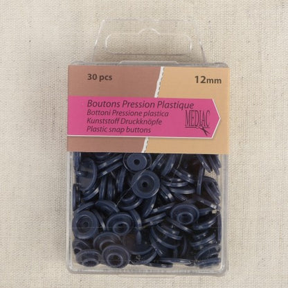 Bouton pression plastique 12mm - navy